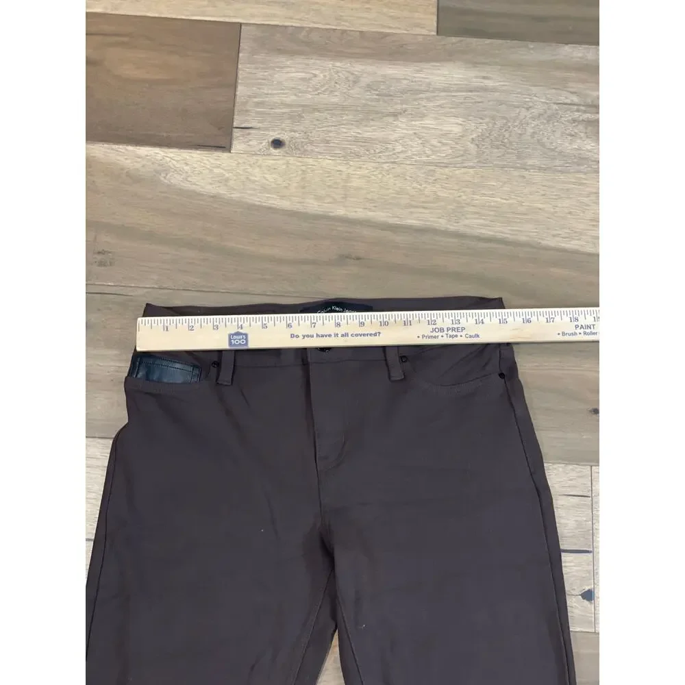 Calvin Klein Jeans Soft Stretch Brown Ankle Pants Size 10 Casual Basic Career